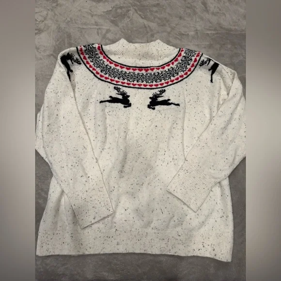 Loft Plus Size Holiday Fairisle Sweater Sz 20-22 / 2XL - New! - Picture 6 of 7